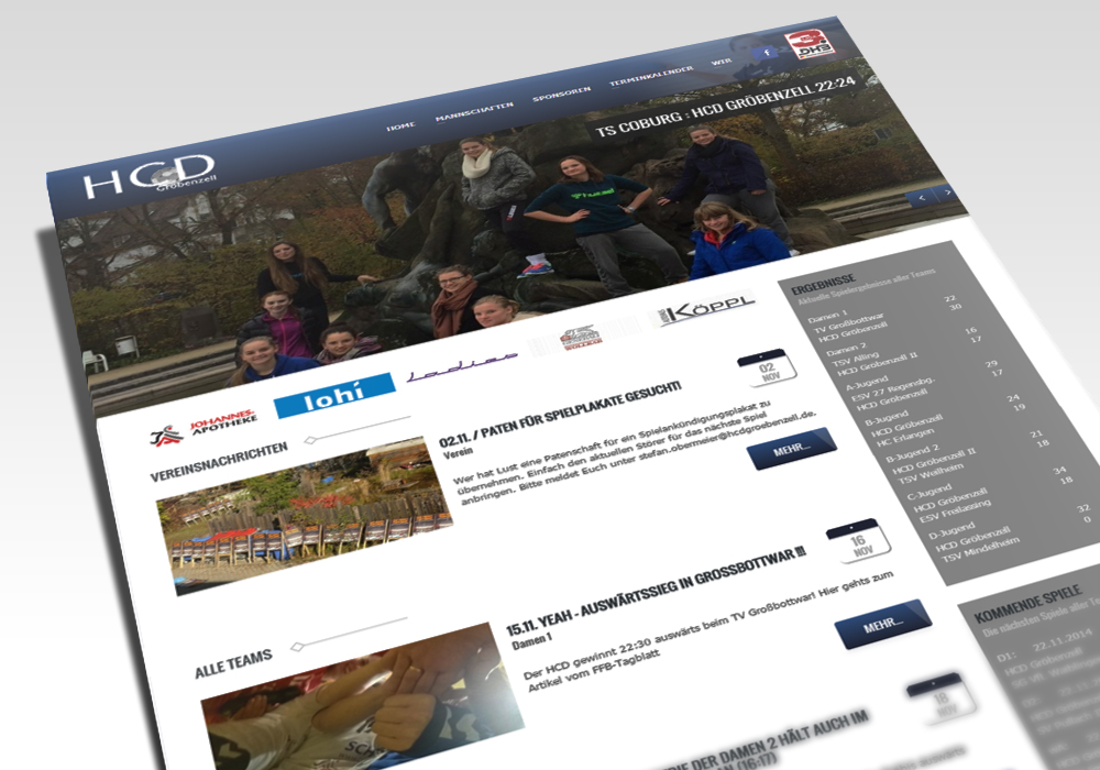 Screenshot hcdgroebenzell.de